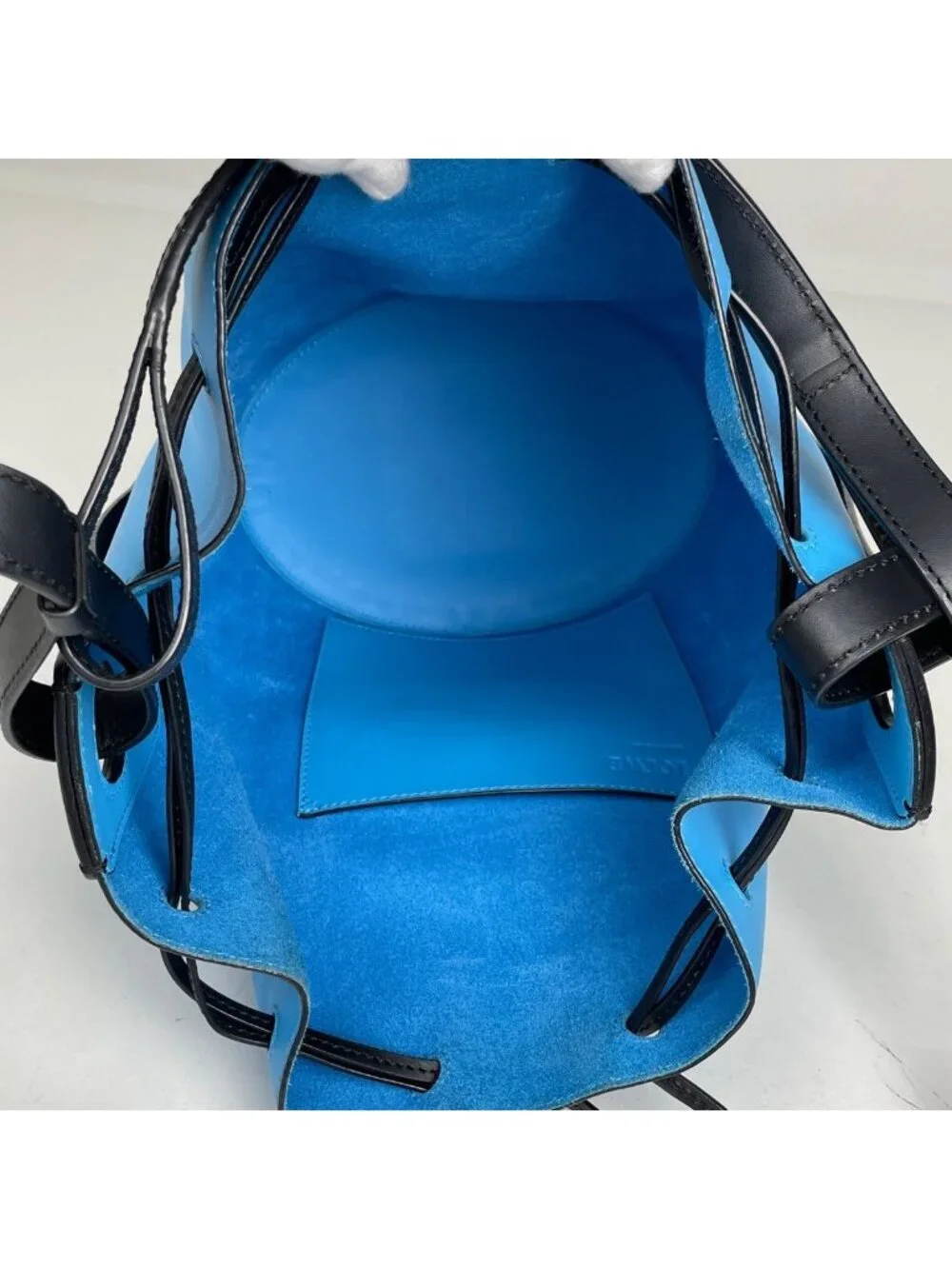 Loewe Ball Bag 2-Way Leather Blue Black